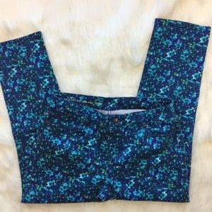 Talbots Floral Signature Slim Crop Jean Size 10
